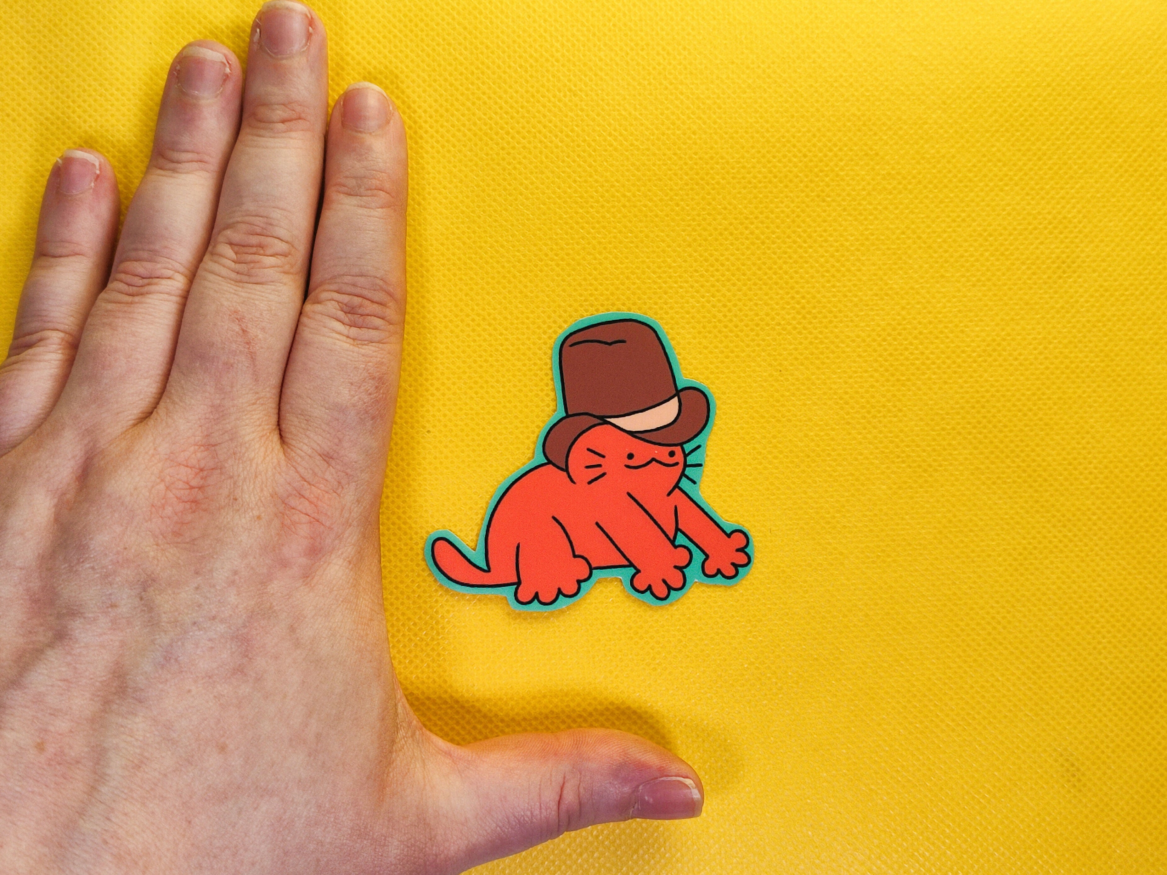 Cowboy Cat Vinyl Sticker
