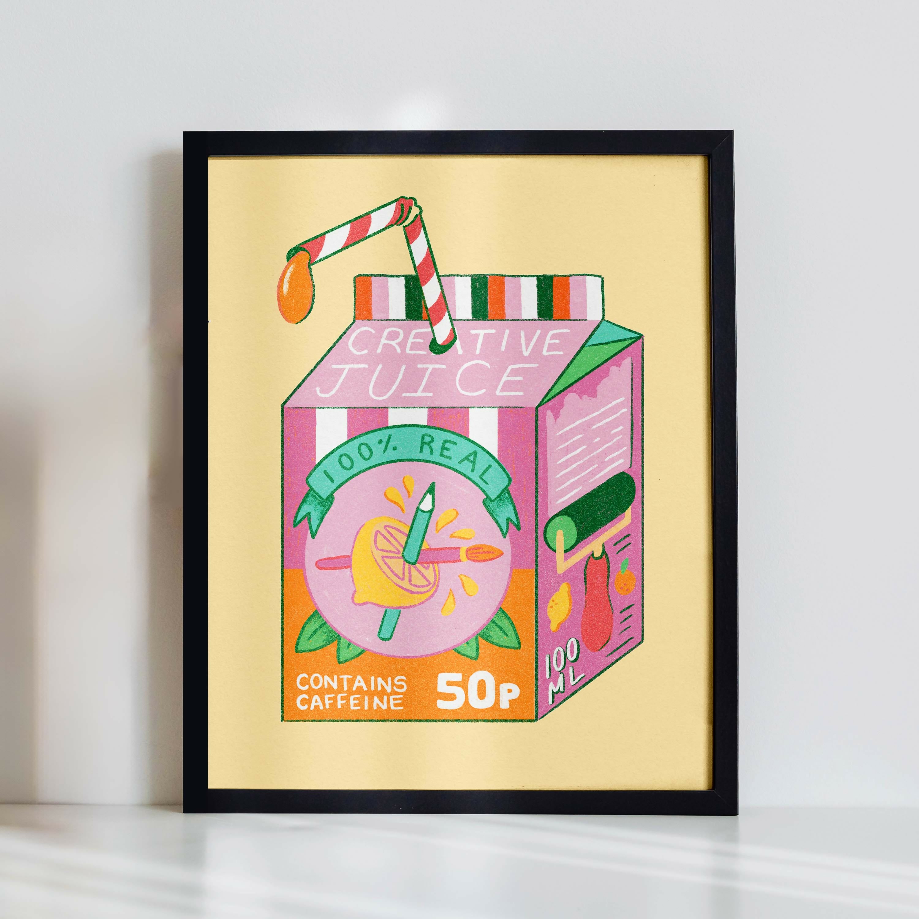 A4 Creative Juice, illustrated print
