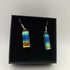 Blue, Gold and Green Dichroic Earrings