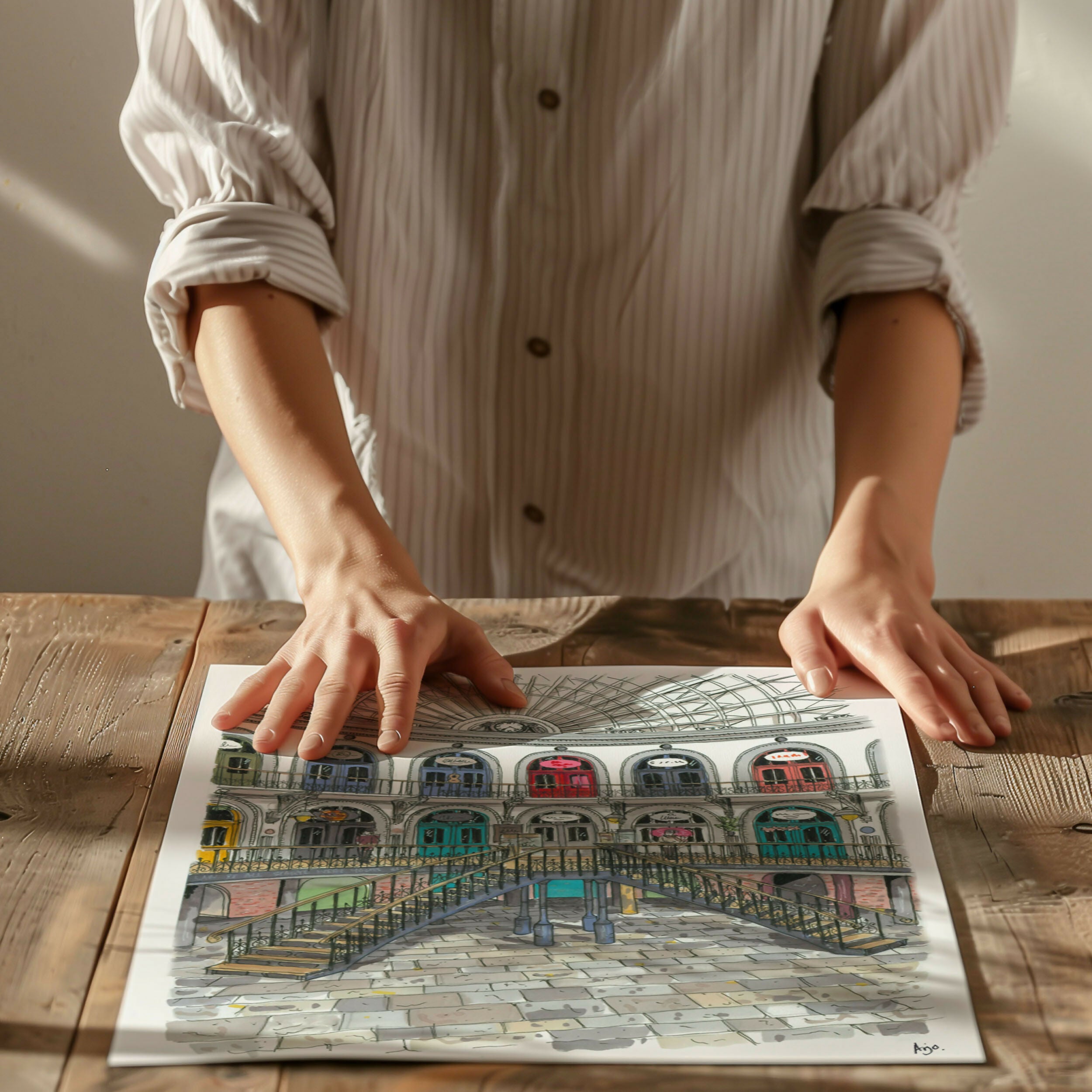 CORN EXCHANGE LEEDS INTERIOR PRINT