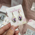 Morning Glory Purple Flower Earrings