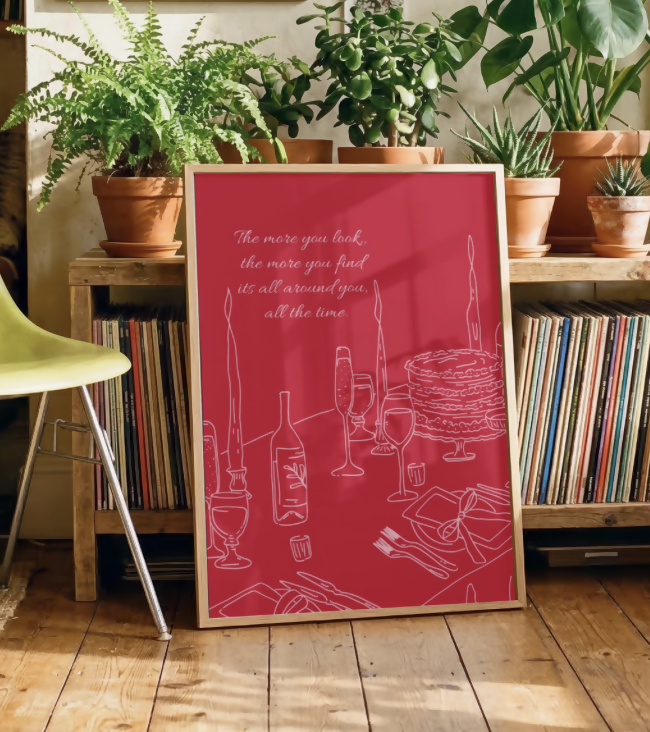 Romantic Table Print A4