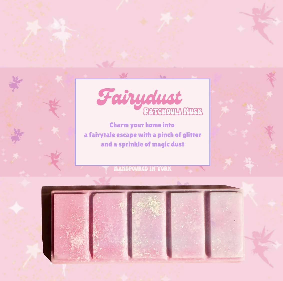 Fairydust- Patchouli Musk Fragranced Vegan Wax Melt Snap Bar