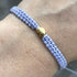 Handmade Adjustable Macrame Bracelet With Gold Vermeil Heart Detail