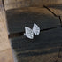 Handmade Silver Leaf Studs