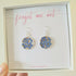 Forget Me Not Mirrored Circle Earrings Silver Plated