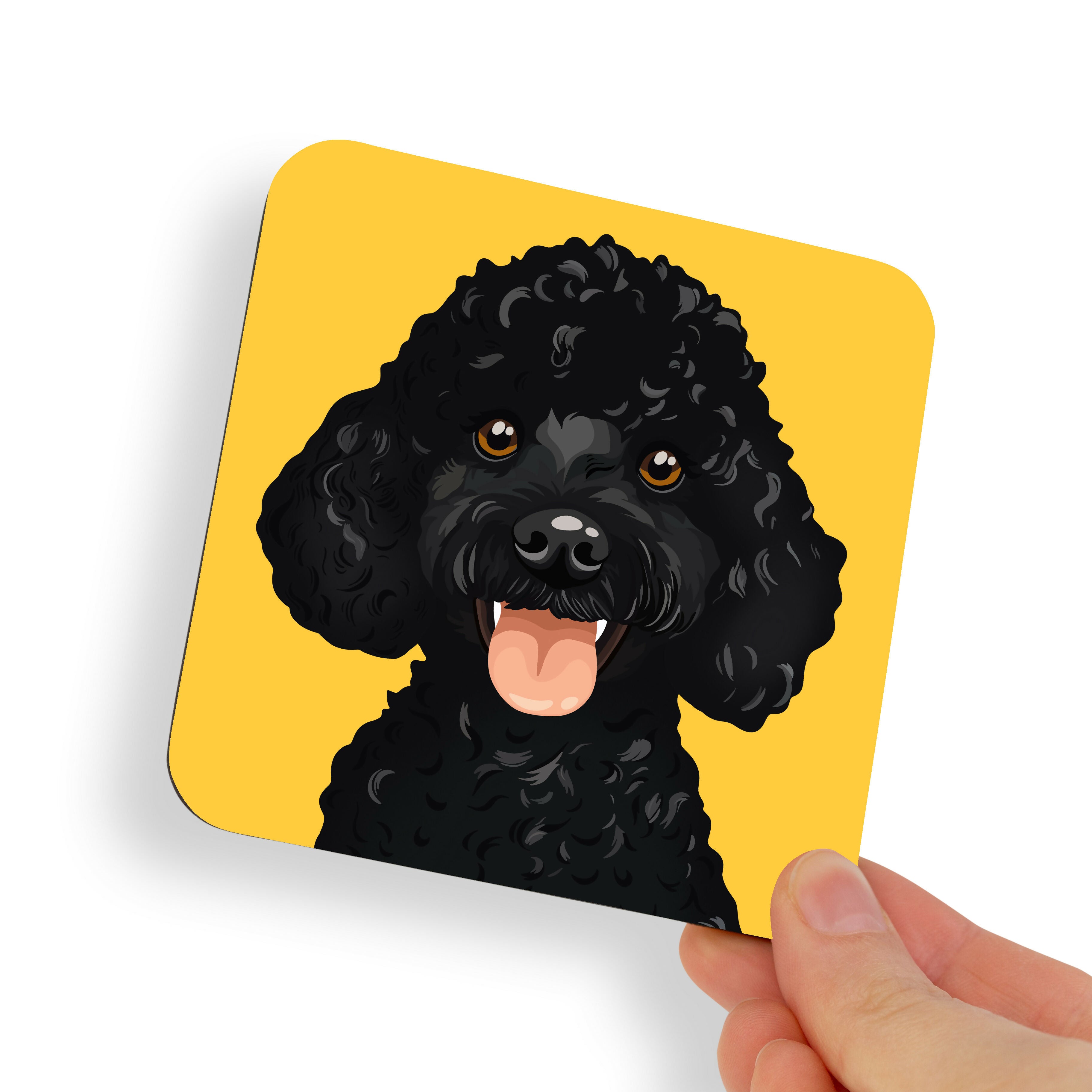 Poodle Black Dog Coaster