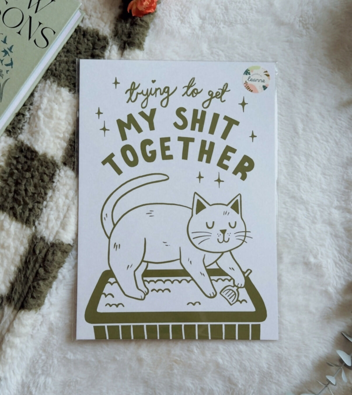 Trying to Get My Shit Together Cat Print