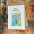 Abstract Sparkle Heart On Your Wedding Day Card in Blue
