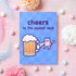 Funny Dad Father's Day Card | Cheers to the Coolest Dad | Beer Cat Card