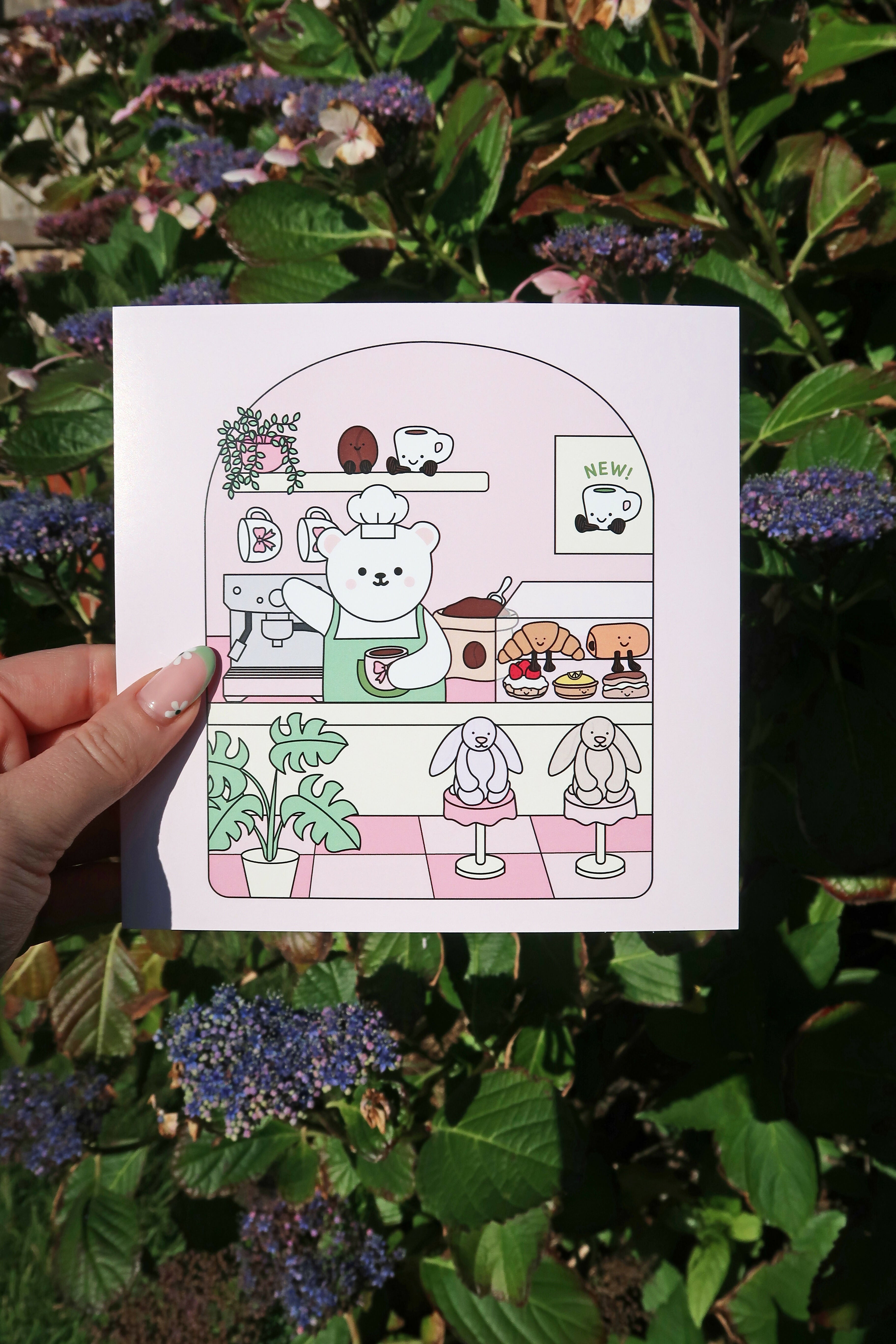 Plush Café 6 Inch Art Print