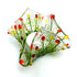 Handmade Handkerchief Tea Light Holder With Red, Orange & Yellow Flowers