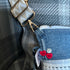 Unique Bag Handbag Made From Upcycled Jeans With Detachable Handle And Wrist Strap Plus Gonk Decoration