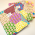 Multicolour Patchwork Pattern Pink Gingham Lining Book Sleeve