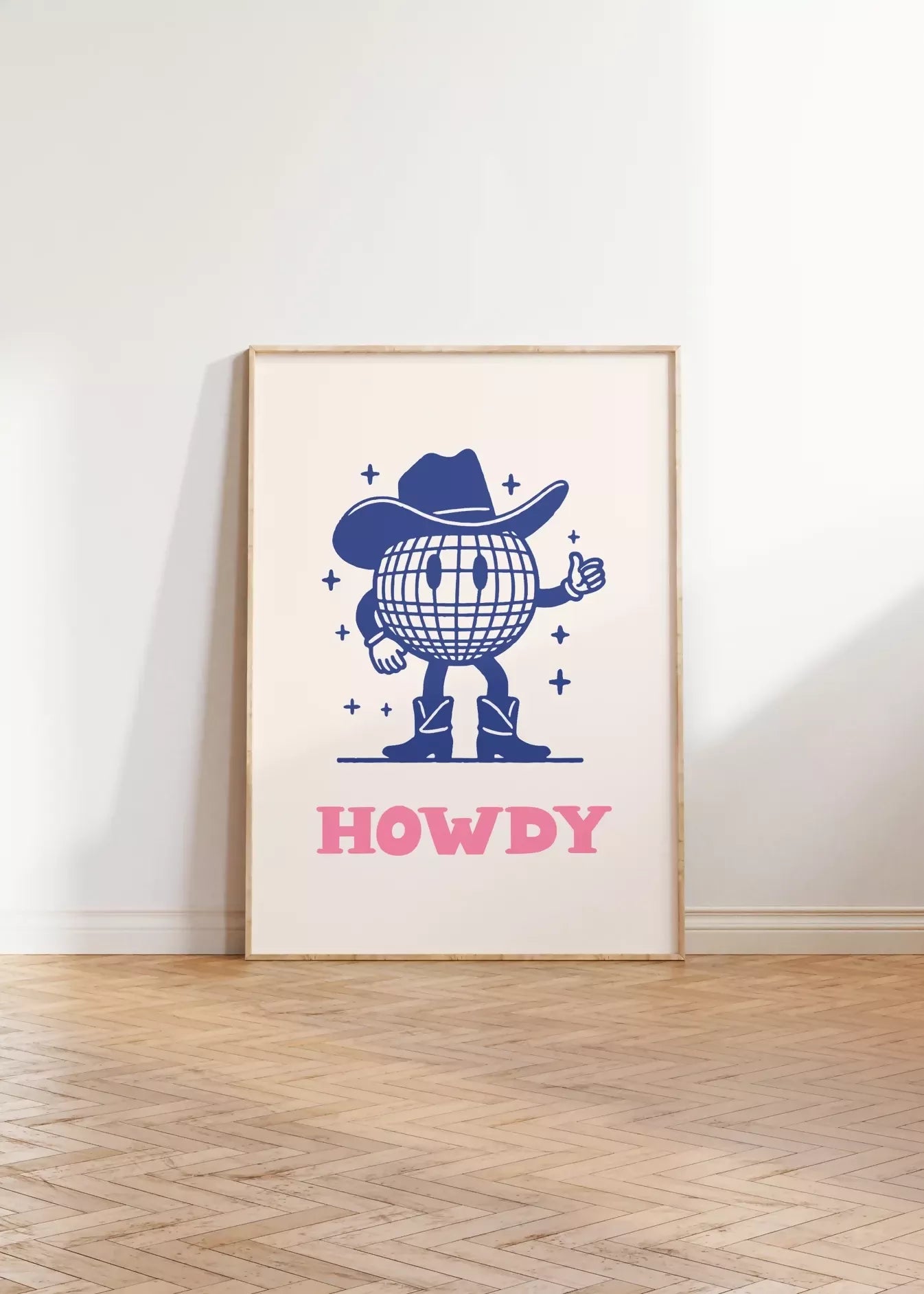 HOWDY COWBOY WALL ART PRINT