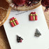 Handmade Christmas Stud Earrings / Set of 2 pairs of Studs / Handmade Polymer Clay Jewellery