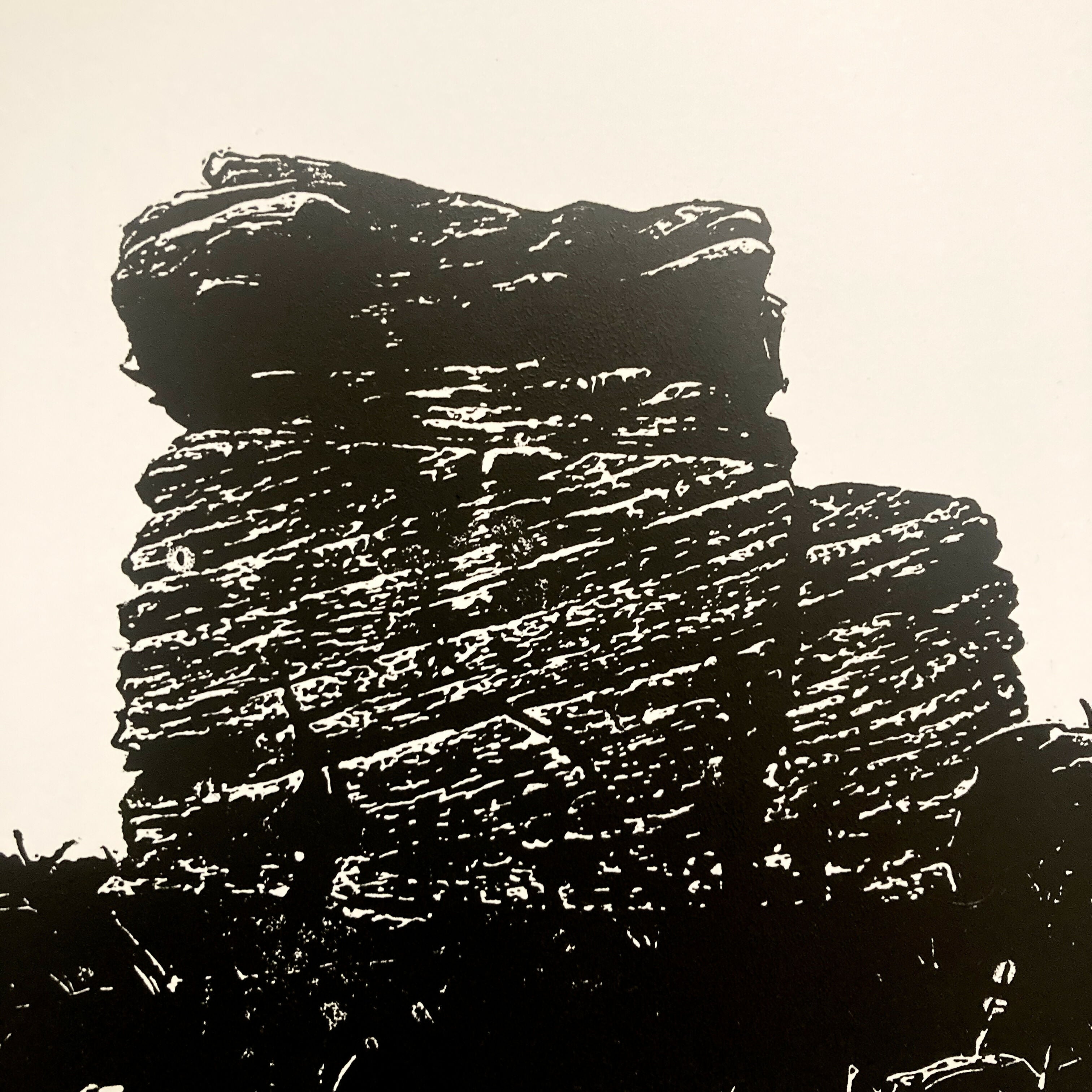 Mother Cap Hand Carved Lino Print On Card