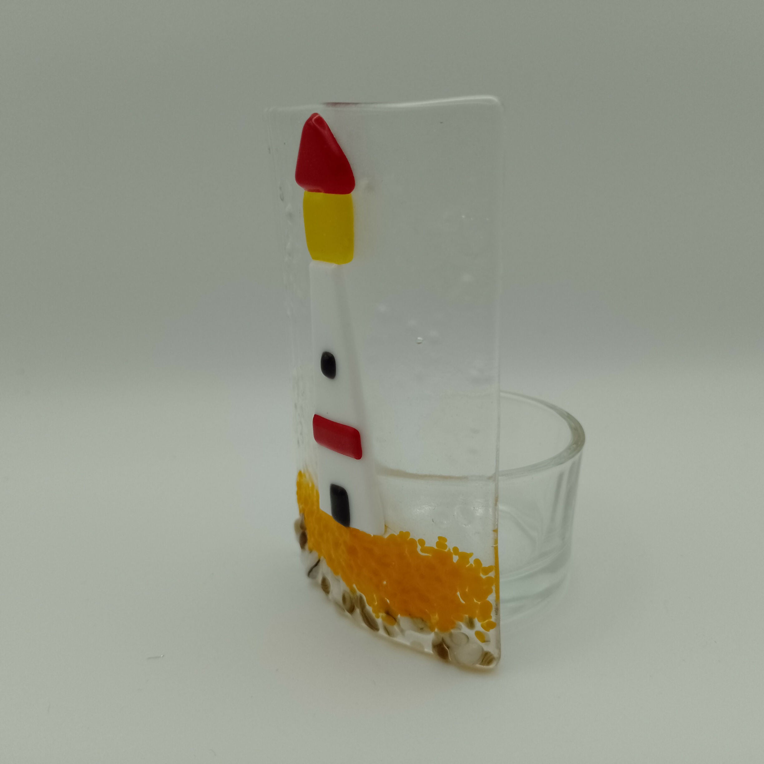 Fused Glass Lighthouse Tealight