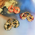 Handmade Autumn Colours Domed Circle Resin Charms On Chunky Hoops