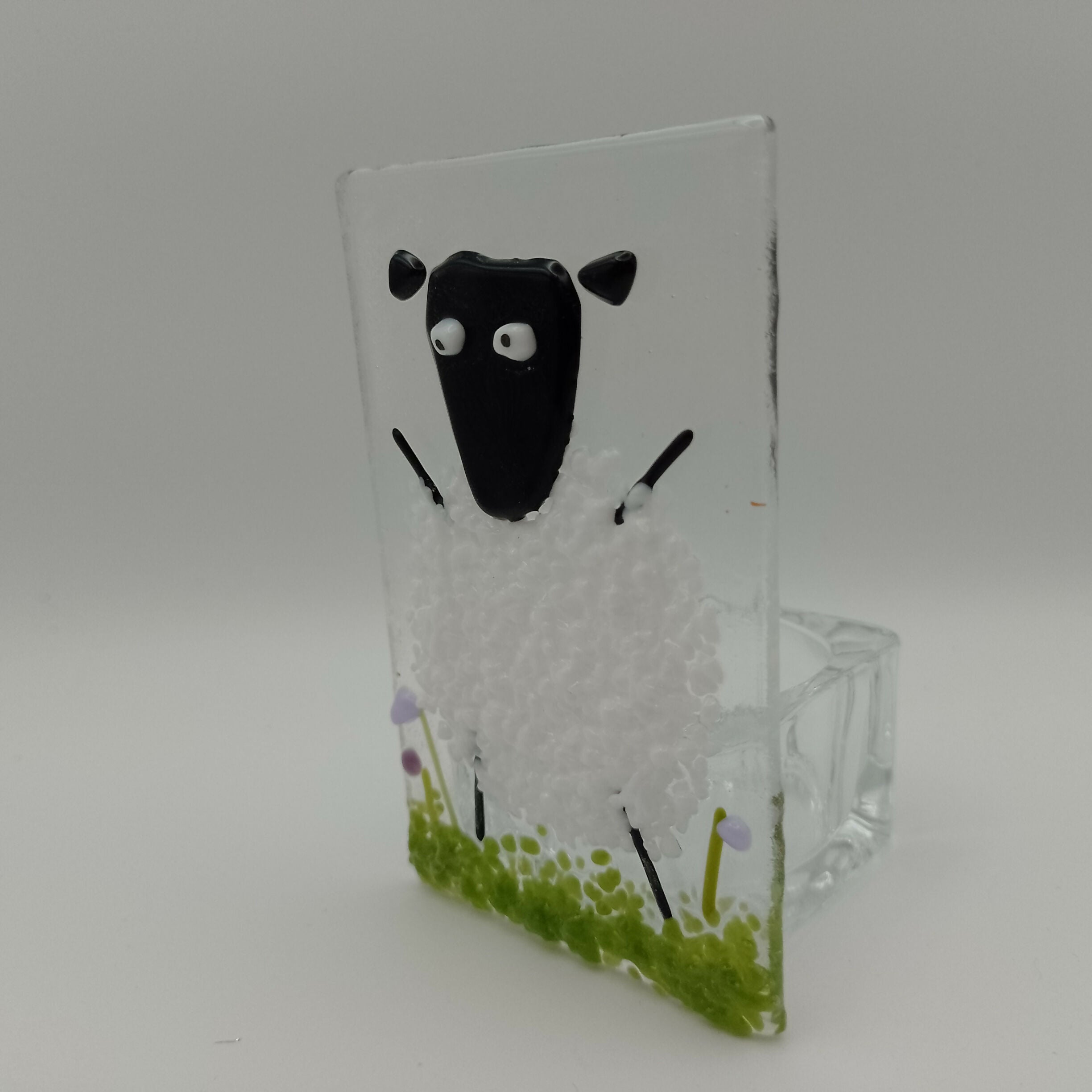 Fused Glass Sheep Tealight