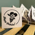Lino Print Birthday Card - Cowboy Skeleton