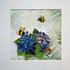 Handmade Paper Quilling Art, Hydrangeas & Bees with White Frame