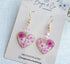 Blooming Hearts, Real Flower Earrings
