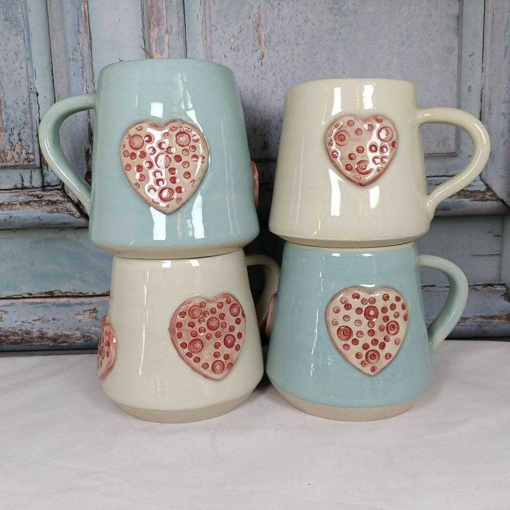 Handmade Valentine Hearts Mug
