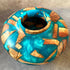 Sculptural Hand Turned Turquoise Hollow Form With Mallee Burr