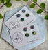 Polymer Clay Stud Pack - Colour Pattern and Green Gold