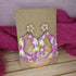 Pink And Green Squiggle Smiley Polymer Clay Earrings