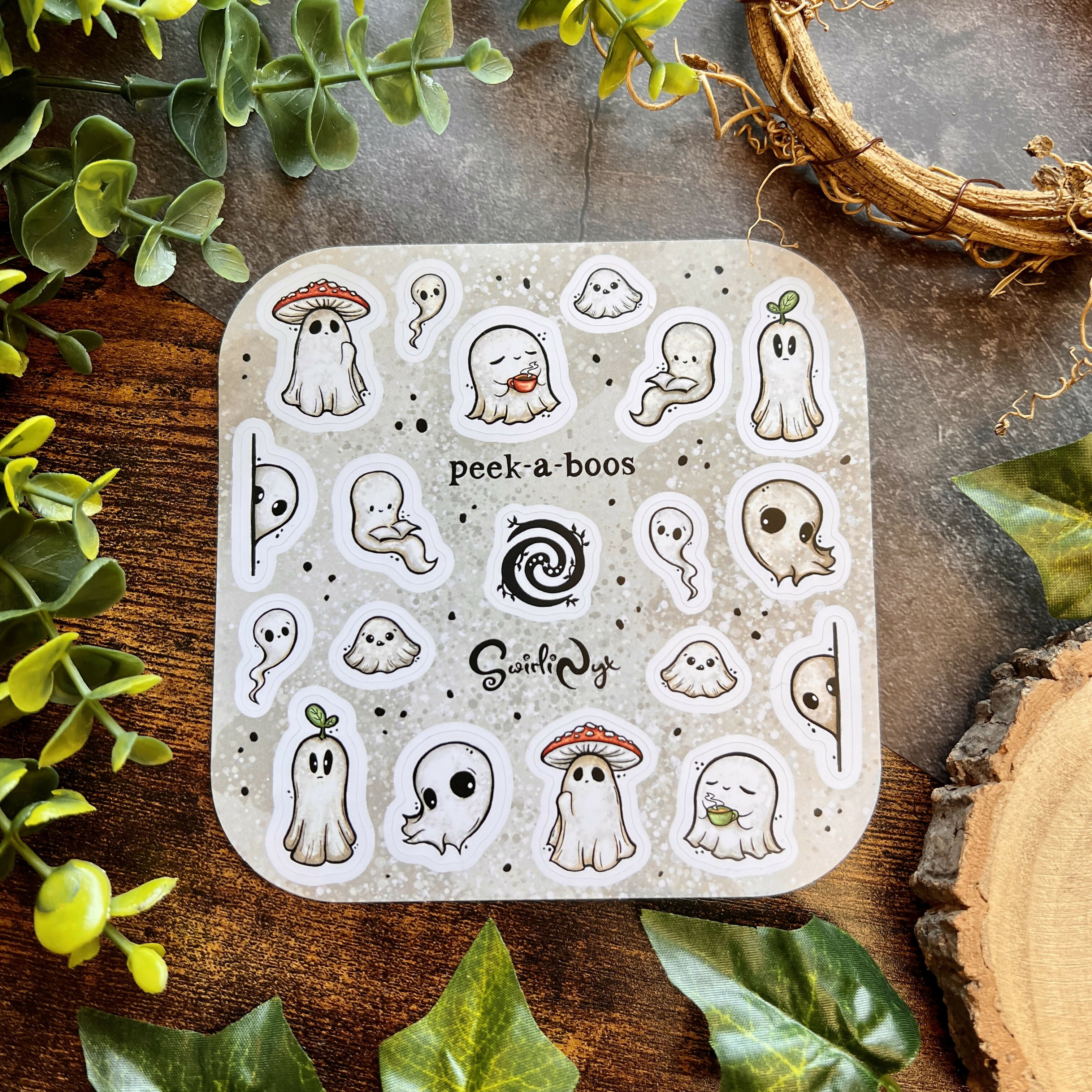 Peek-a-Boos White Sticker Sheet