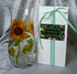 Hand Painted Glass vase, Choice of Flowers.