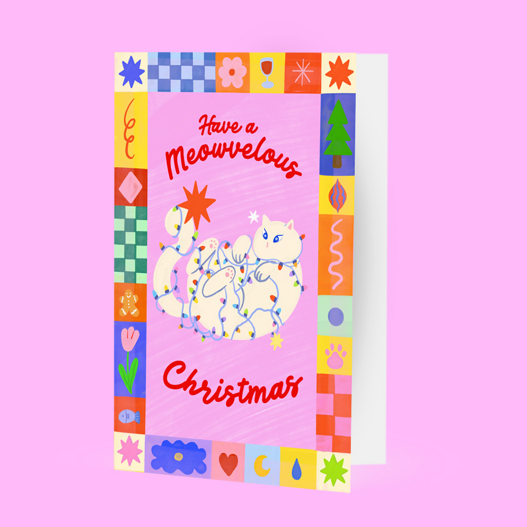 Have A Meowvelous Xmas Cat Greeting Card