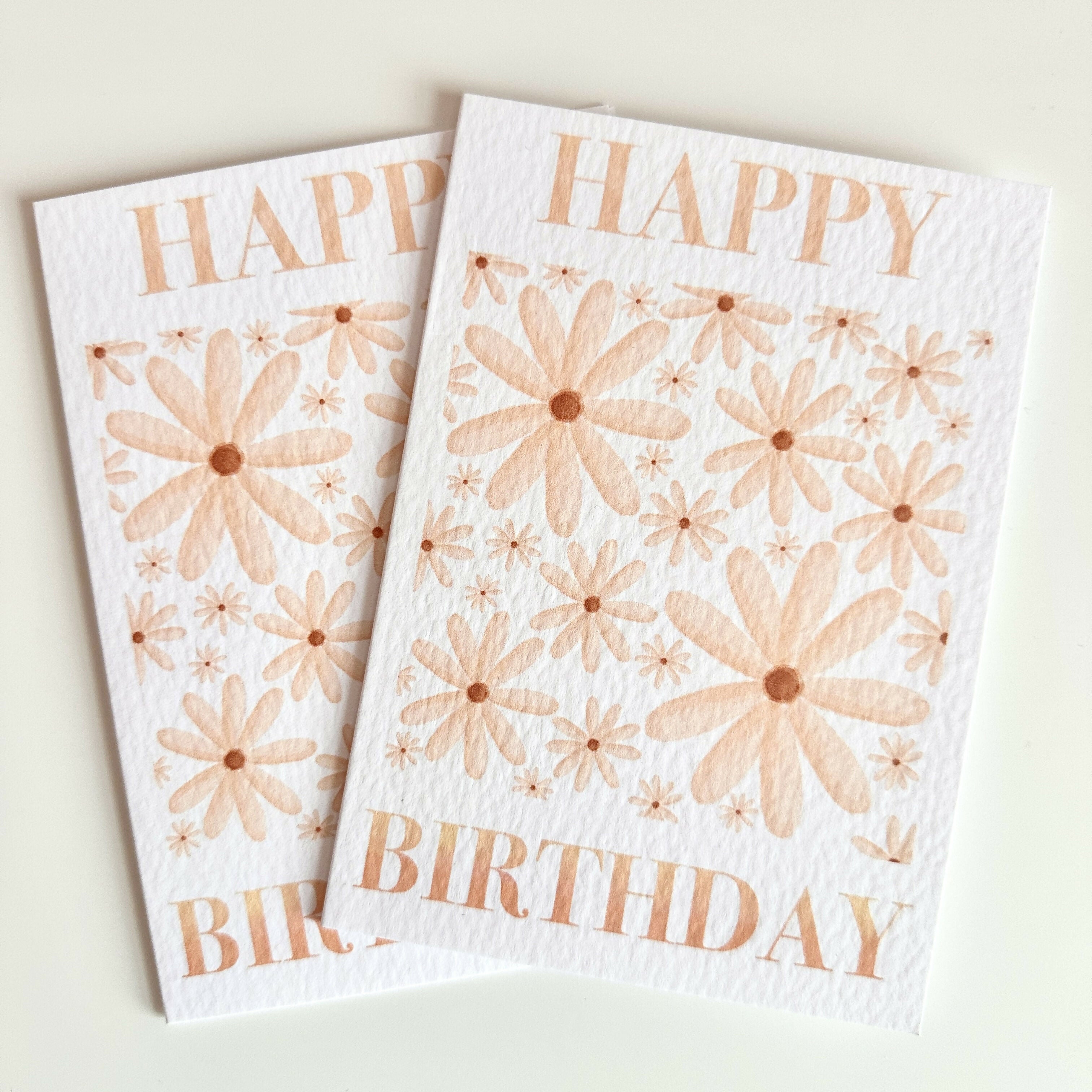 Yellow Floral Happy Birthday Card