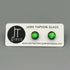 Green Dichroic Fused Glass Sterling Silver Stud Earrings - Handmade by Jade Tapson Glass.