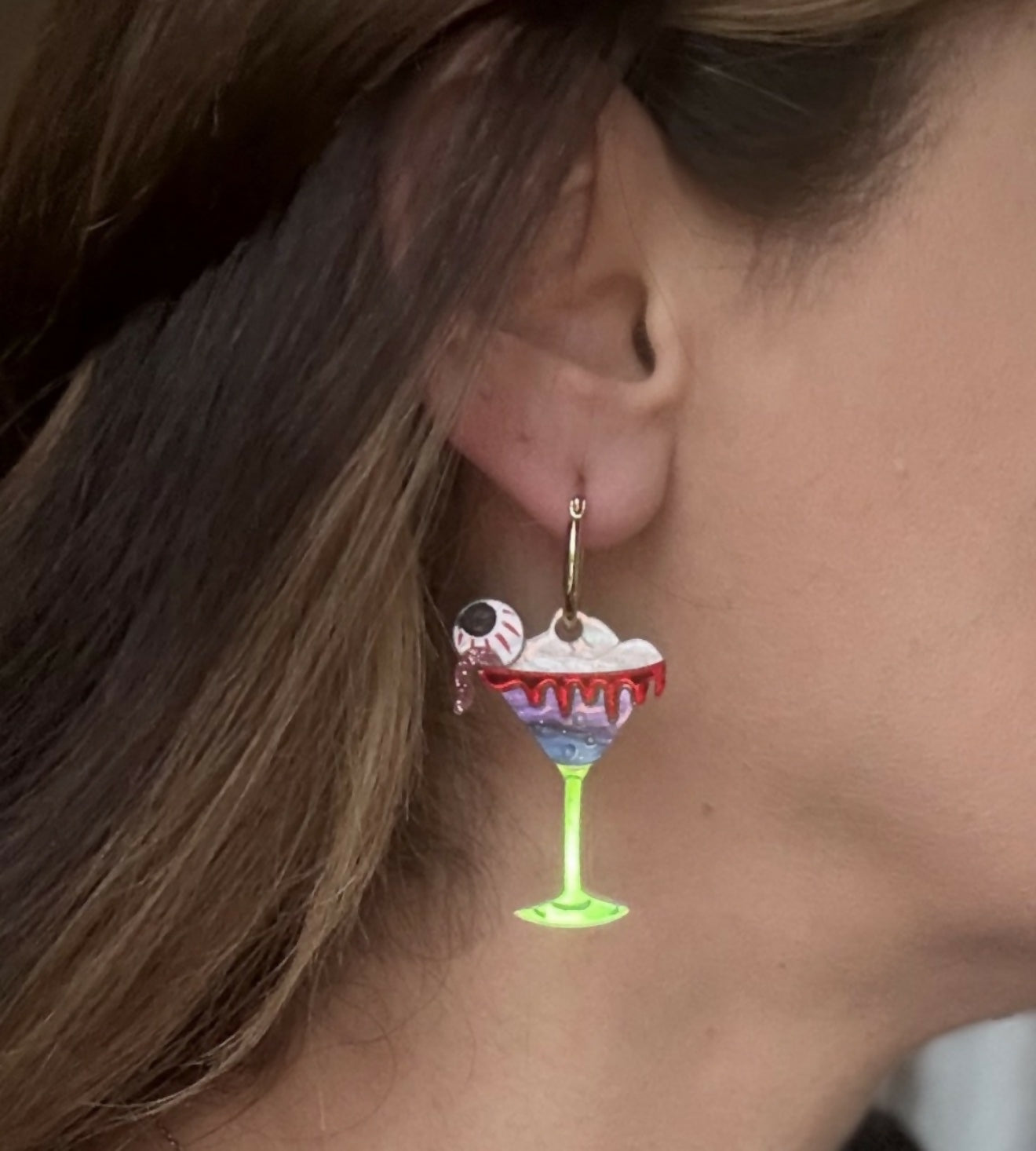 Spooky Eyeball Margarita Earrings
