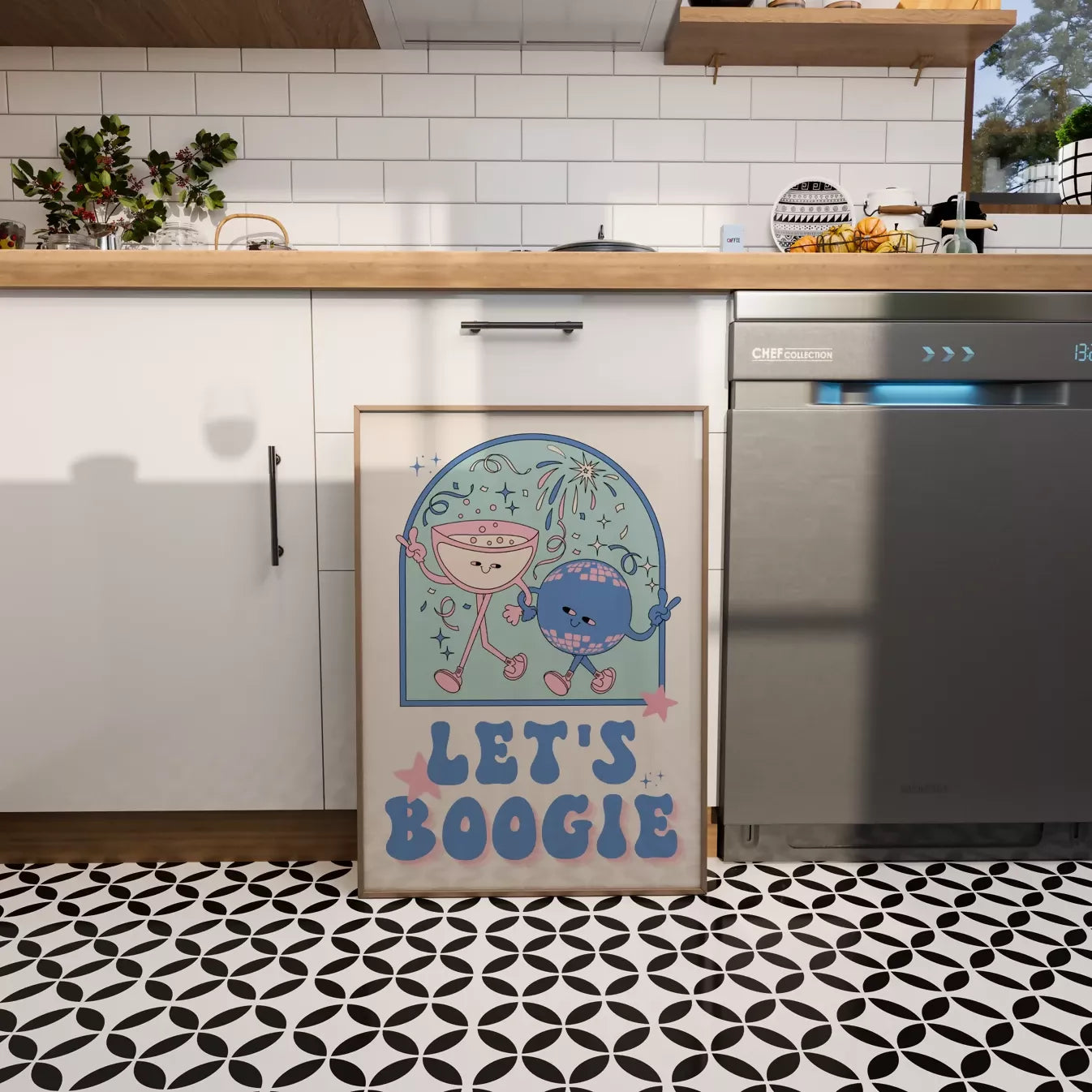 LET'S BOOGIE WALL ART PRINT