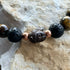 Men's Handmade Tiger's Eye And Lava Stone Buddha Bracelet