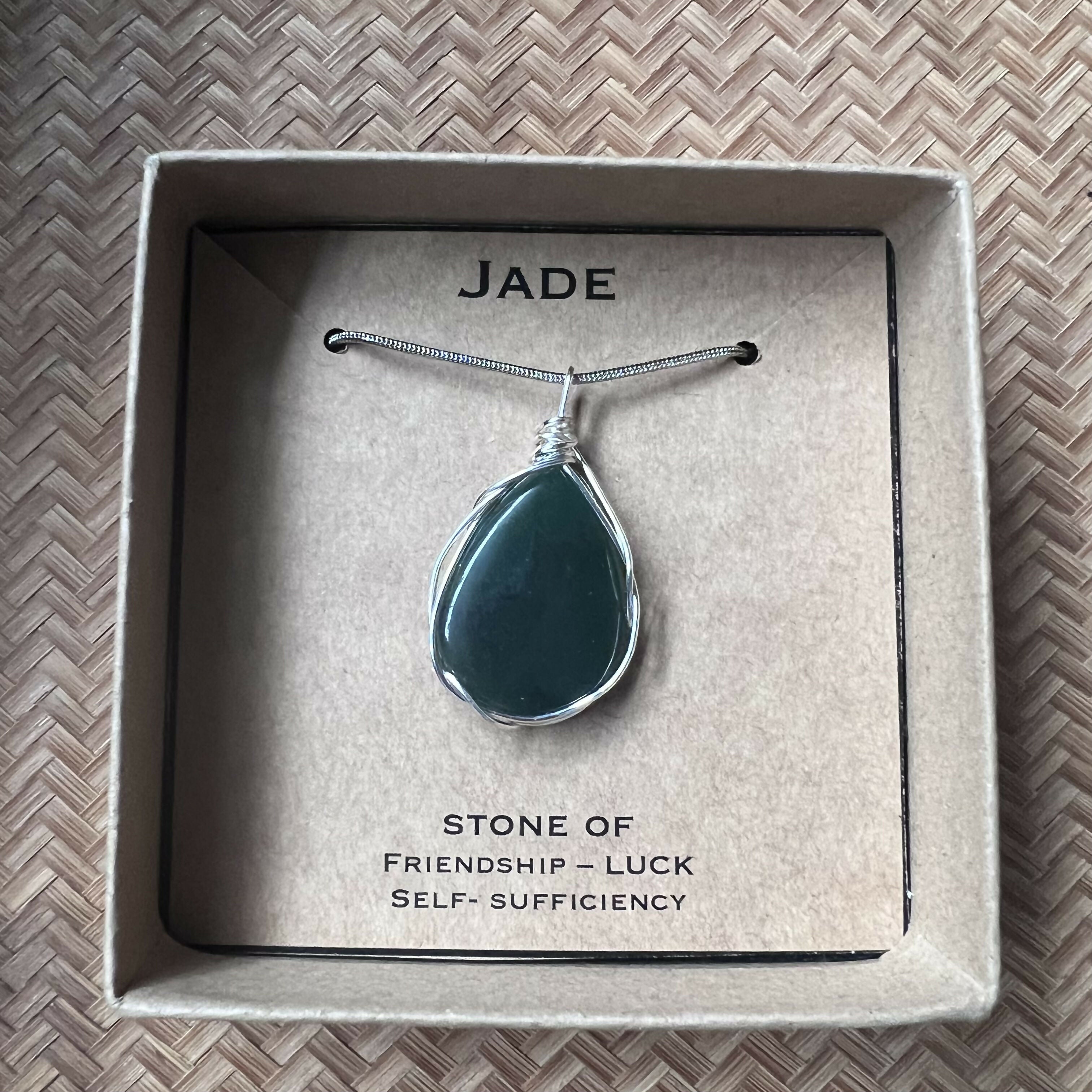 Jade Wire Wrapped Pendant