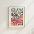 Just Married Macaws Hand Illustrated Poster