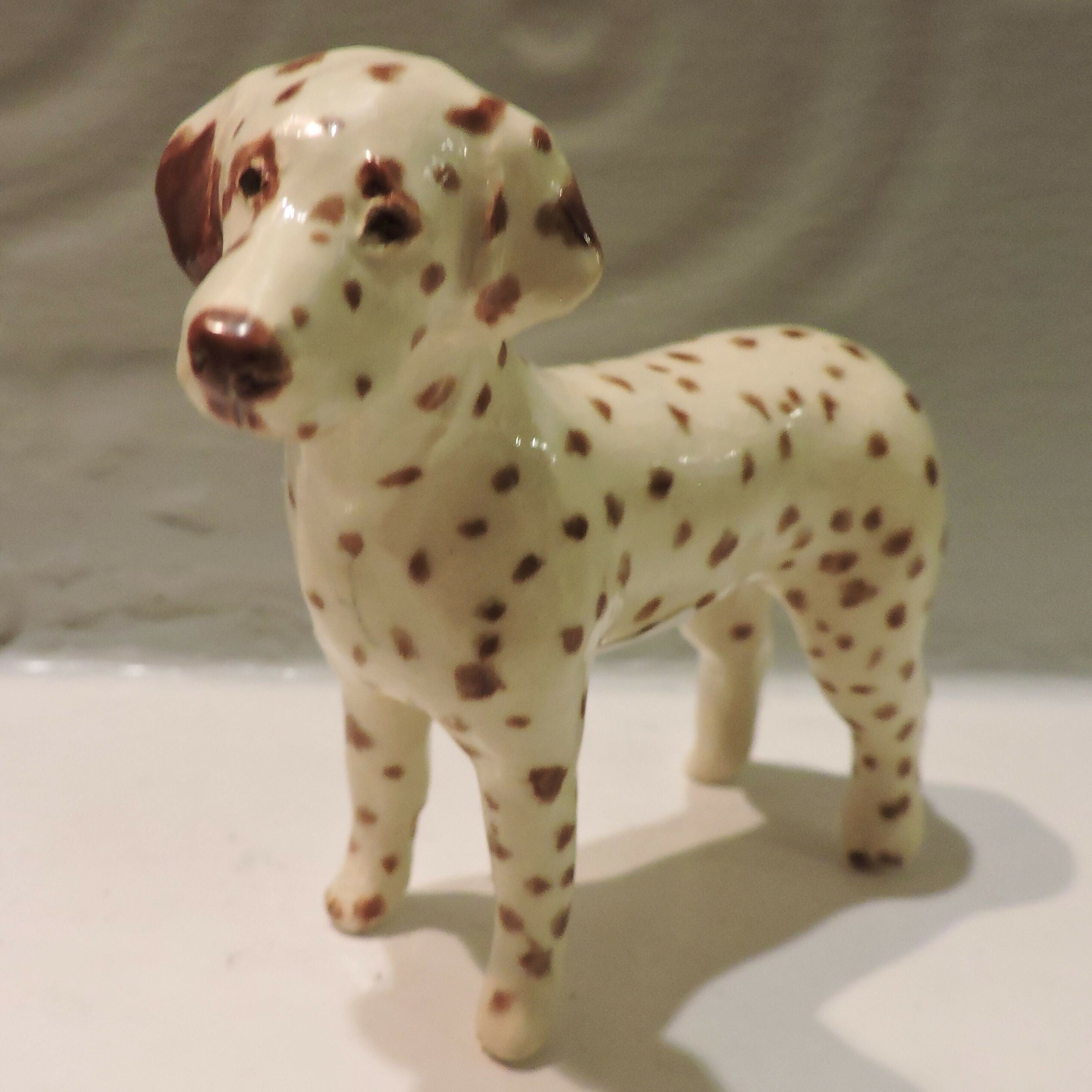 Ceramic Liver Spotted Dalmatian Dog Sculpture