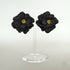 Large Floral Statement Earrings with Gold Bead Centre