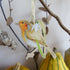 Robin and Snowdrop Hanging Wooden Decoration