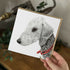 Show Bedlington Terrier Greeting Card – Dog Lover Gift – Handmade Blank Card