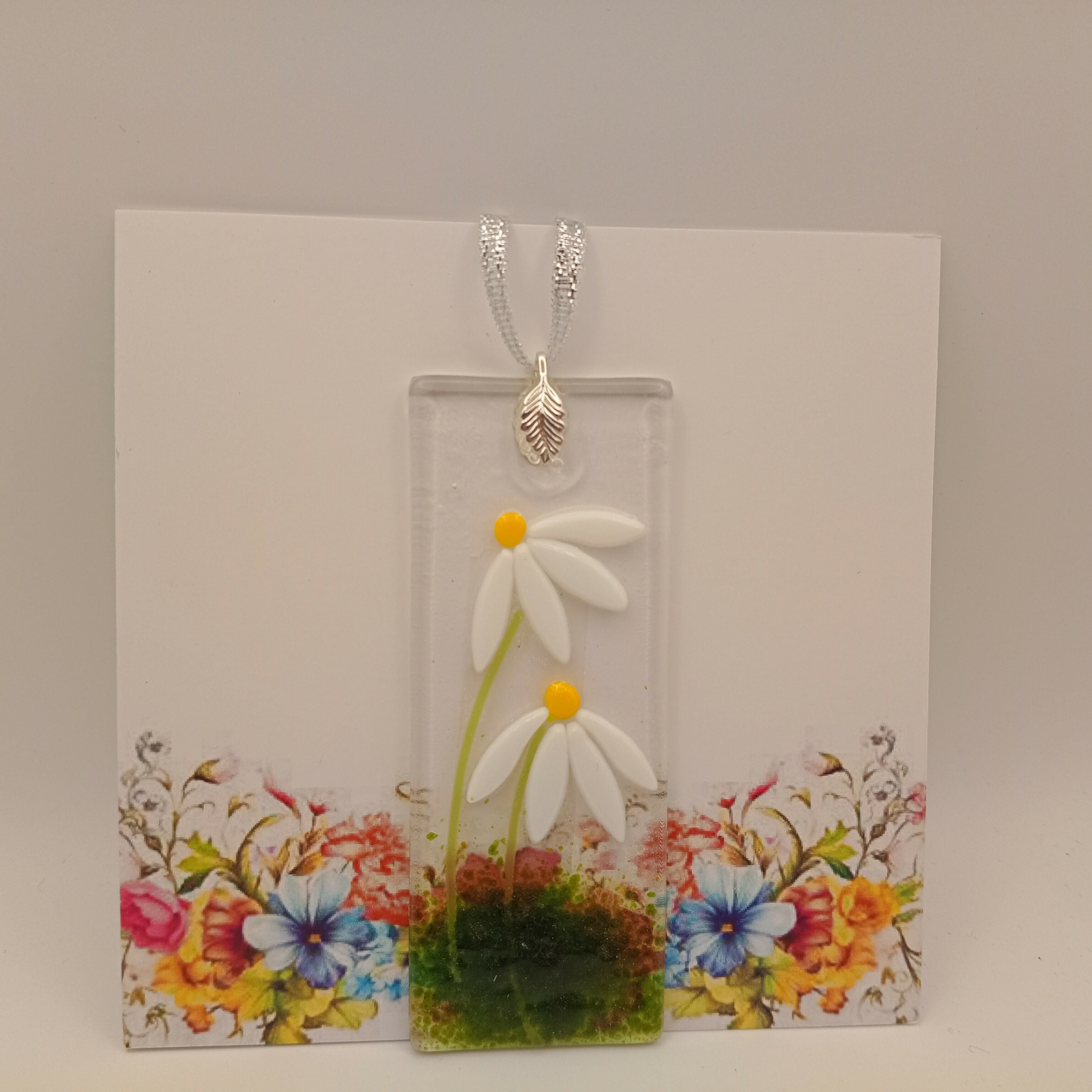 Fused Glass Flower Card