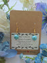 Blue Turquoise Earrings on Gold Coloured Sterling Silver Plated Hooks