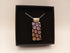 Gold, Orange and Purple Hexagon pattern Dichroic Pendant