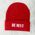 Be Reyt Cuffed Rectangular Patch Beanie Hat