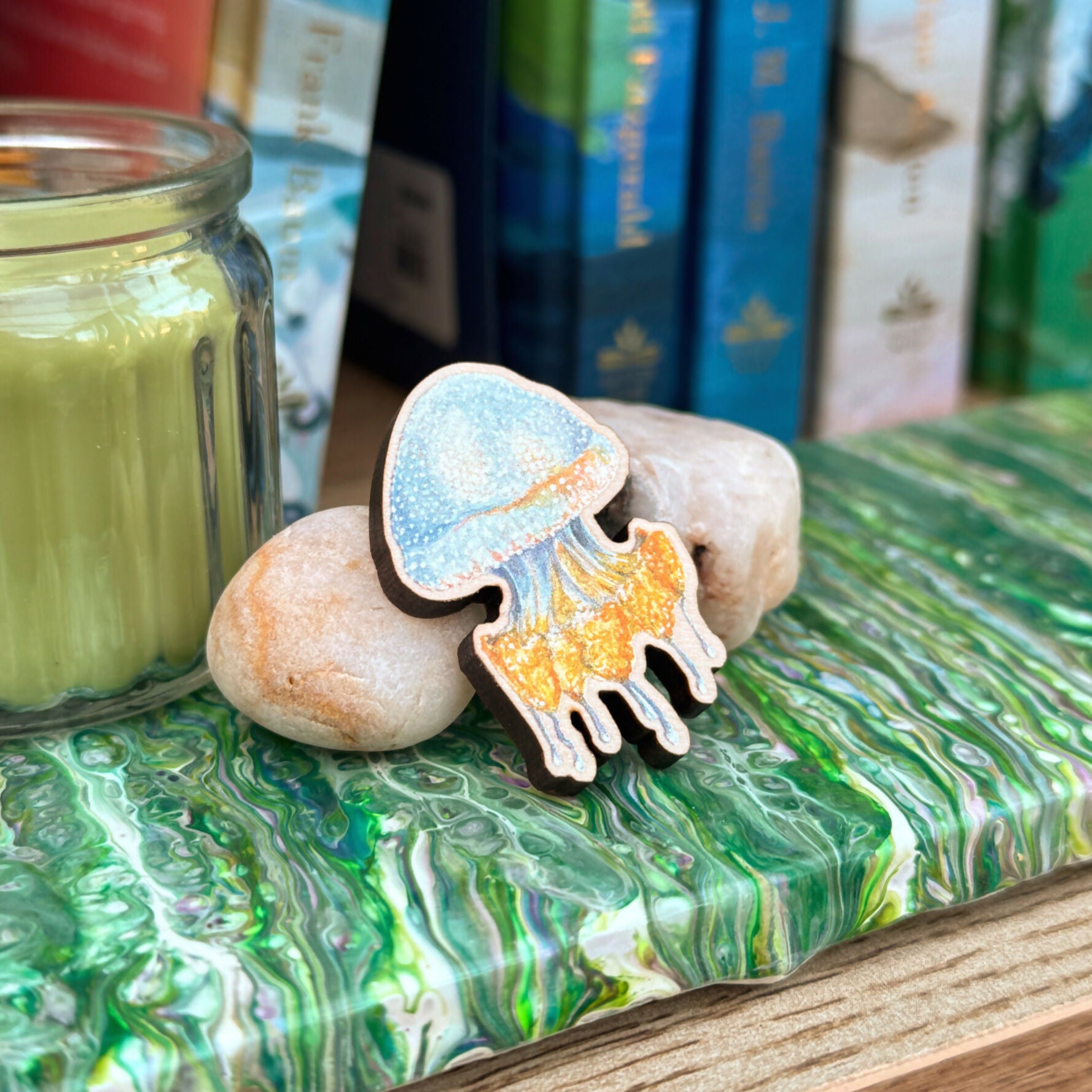 Jellyfish - Australian Spotted - Wooden Pin